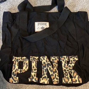 PINK cheetah tote bag